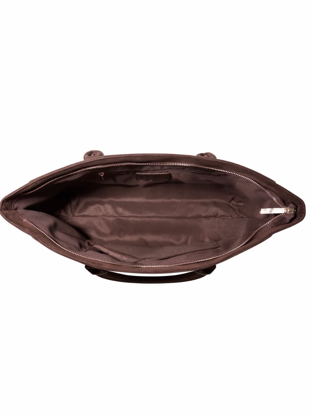 Mali + Lili Faux Suede Tote Bag - Brown (NIB) - Picture 2 of 5